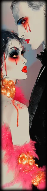 Free dark romance bookmark featuring pale vampires